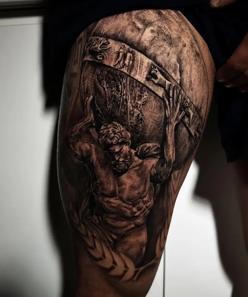 Hip-Hop Homage tattoo with music and cultural references by Rahma