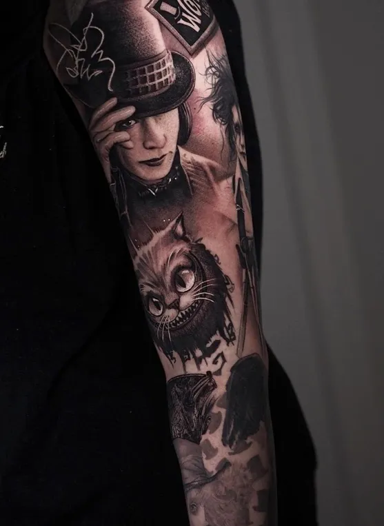 Johnny Depp character tattoo by Luke Dyson